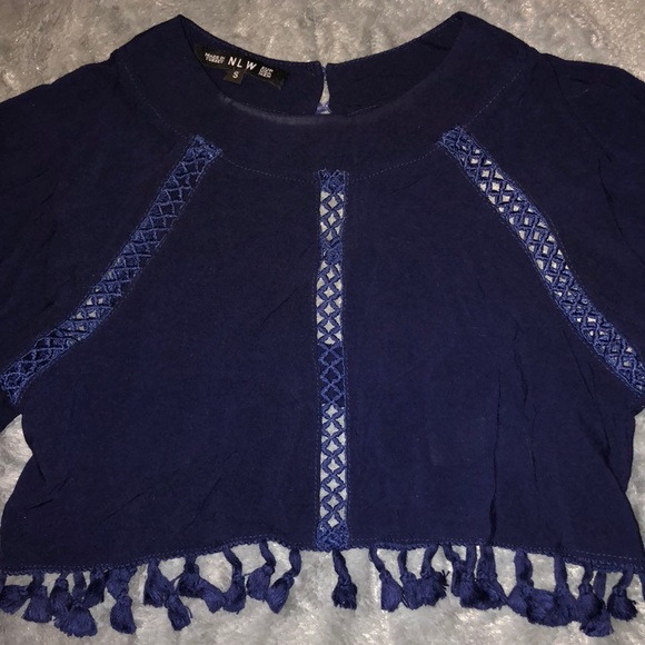 Deep blue crop top - Picture 2 of 8